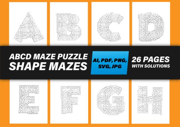 ABCD Letter Maze Game for Kids