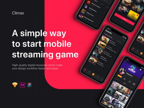 Climax Live Game Streaming UI Kit