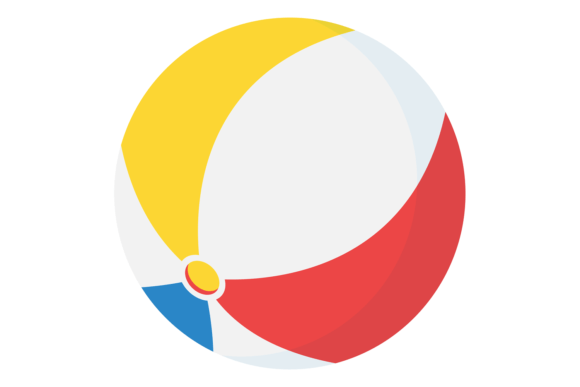 Colorful Ball: A Beach Game Symbol for Summer Creativity