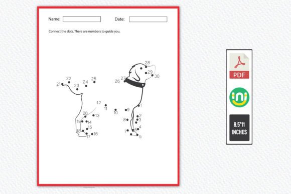 Engage Kids with Dog Dot to Dot Game Vol3
