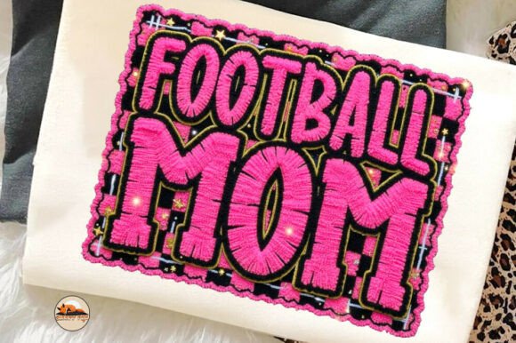 Faux Yarn Football Mom Game Day Shirt: Style Meets Spirit for the Ultimate Fan Mom