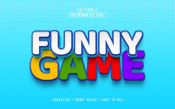 Funny Game 3D PSD Text Effect Style – A Creative Tool Done Right