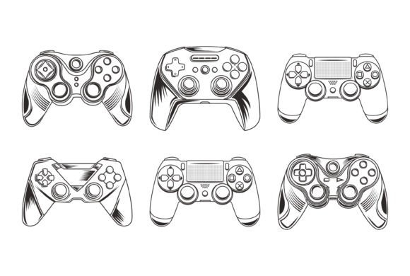 Game Console White Color SVG Set: A Versatile Design Resource for Gamers and Creators