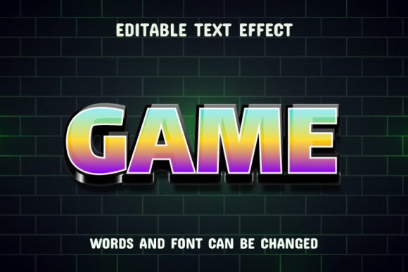 Game Text - Gradient Text Effect: A Practical Design Resource for Creative Professionals