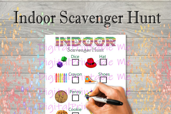 Indoor Scavenger Hunt Kids Game Activity