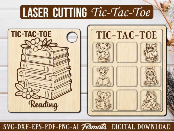 Reading Book Tic Tac Toe Puzzle Game SVG: A Creative Fusion of Craft and Play