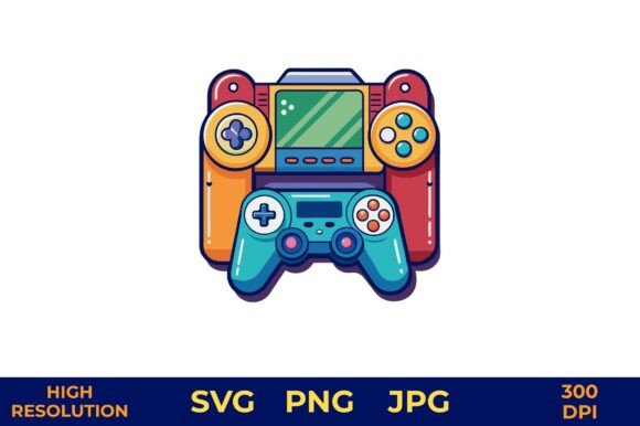 Retro Game Console with Bright: A Vibrant Design Resource for Creative Projects