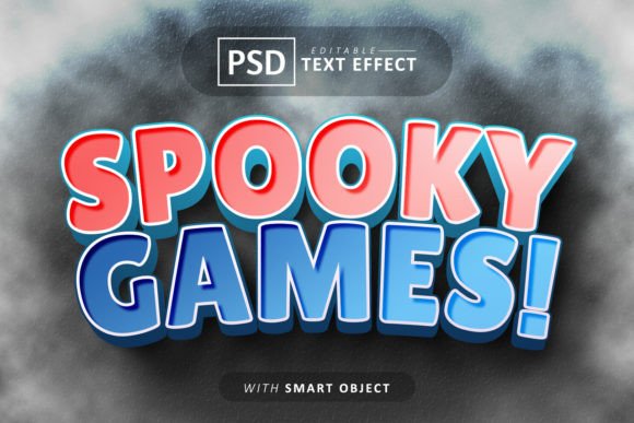 Spooky Game Text Effect Editable – Perfect for Halloween Designs, Logos, and More