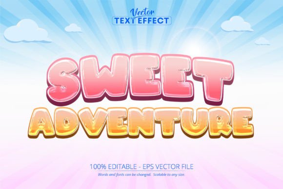 Sweet Text Effect: Editable Game Cartoon Style