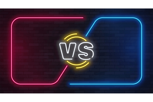 Vs Neon: Versus Battle Game Banner with Creative Impact